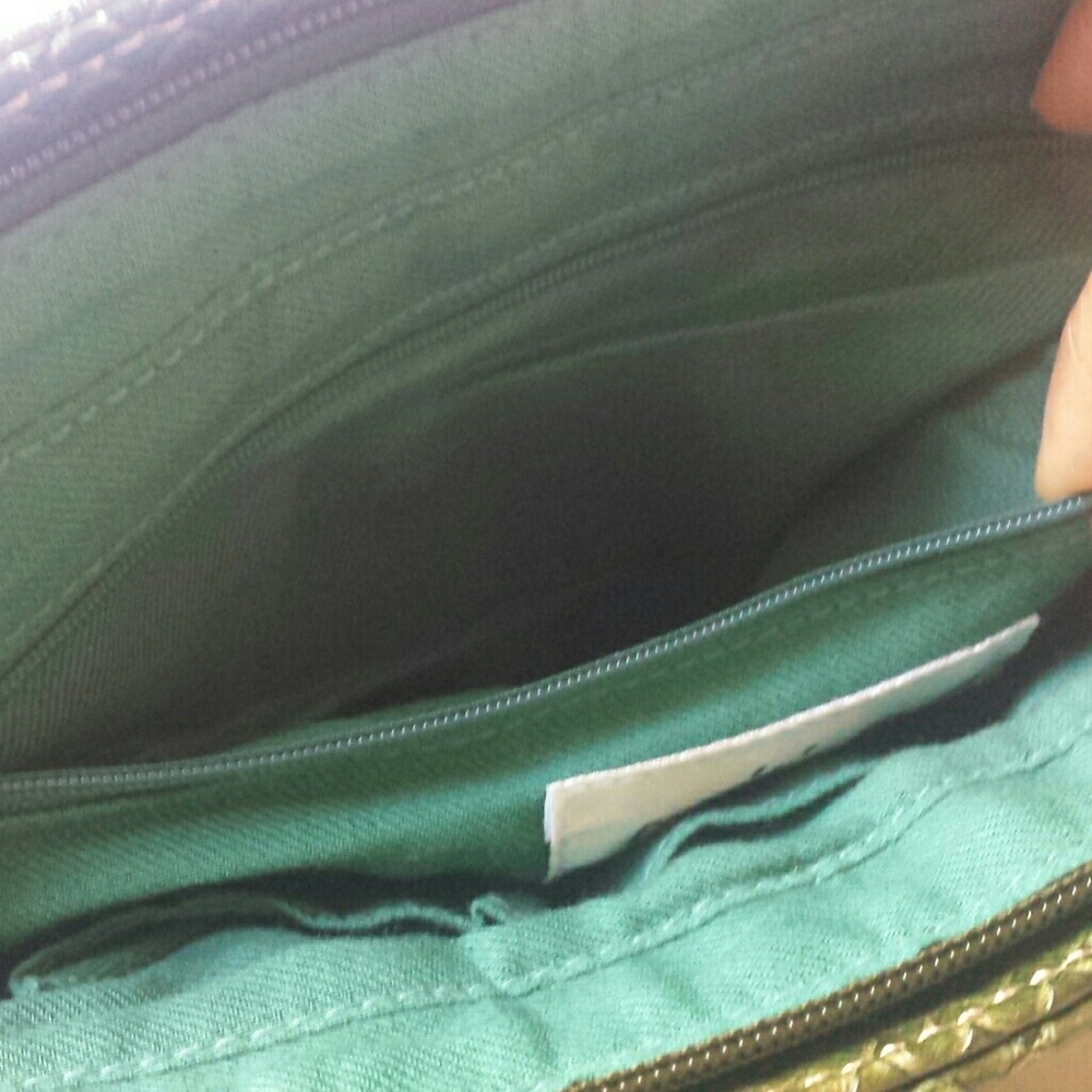 Emilie M. Green/Brownish Faux Snake Skin Purse - Picture 6 of 8
